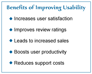 Benefits of Improving Usability